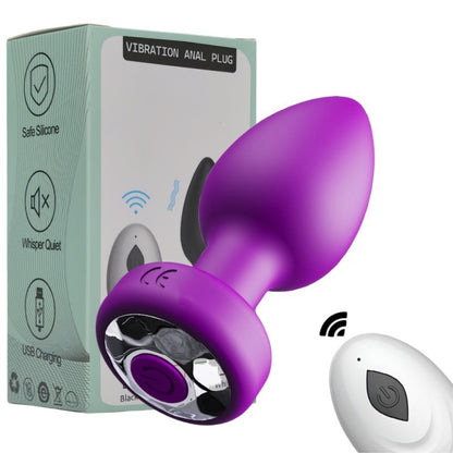 Wireless remote control vibration anal plug