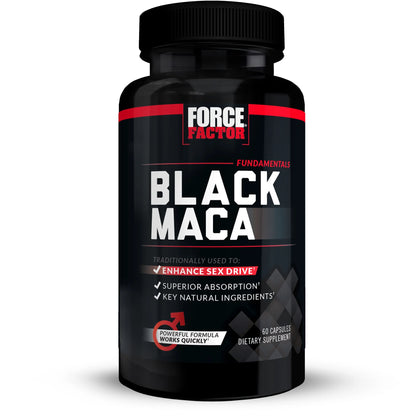 Black Maca Root Vitality Supplement for Men and Women with Superior Absorption, for Hormonal Balance, Energy, and Drive, Works Fast, Natural Maca Negra Extract, 1000Mg, 60 Capsules by