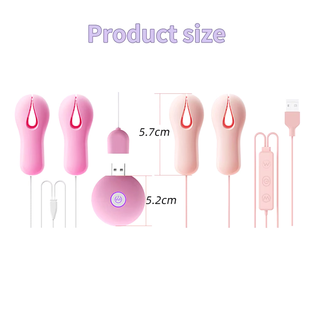 10 Modes Electric Nipple Clamp Breast Massage Vibrator Enhancer Bondage Adult Stimulator Sex Toys for Women Couples Female