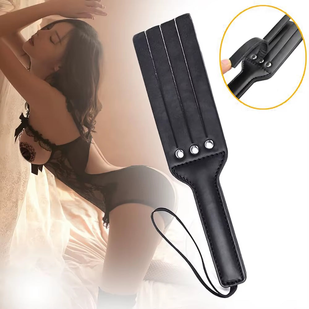 Bondage PU Leather Spanking Paddle Flirt Fetish Slave Flogger Whip Sex Toys Adult Couples Valentine'S Day Game