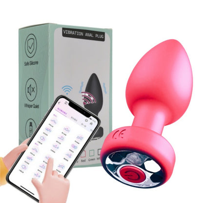 Wireless remote control vibration anal plug