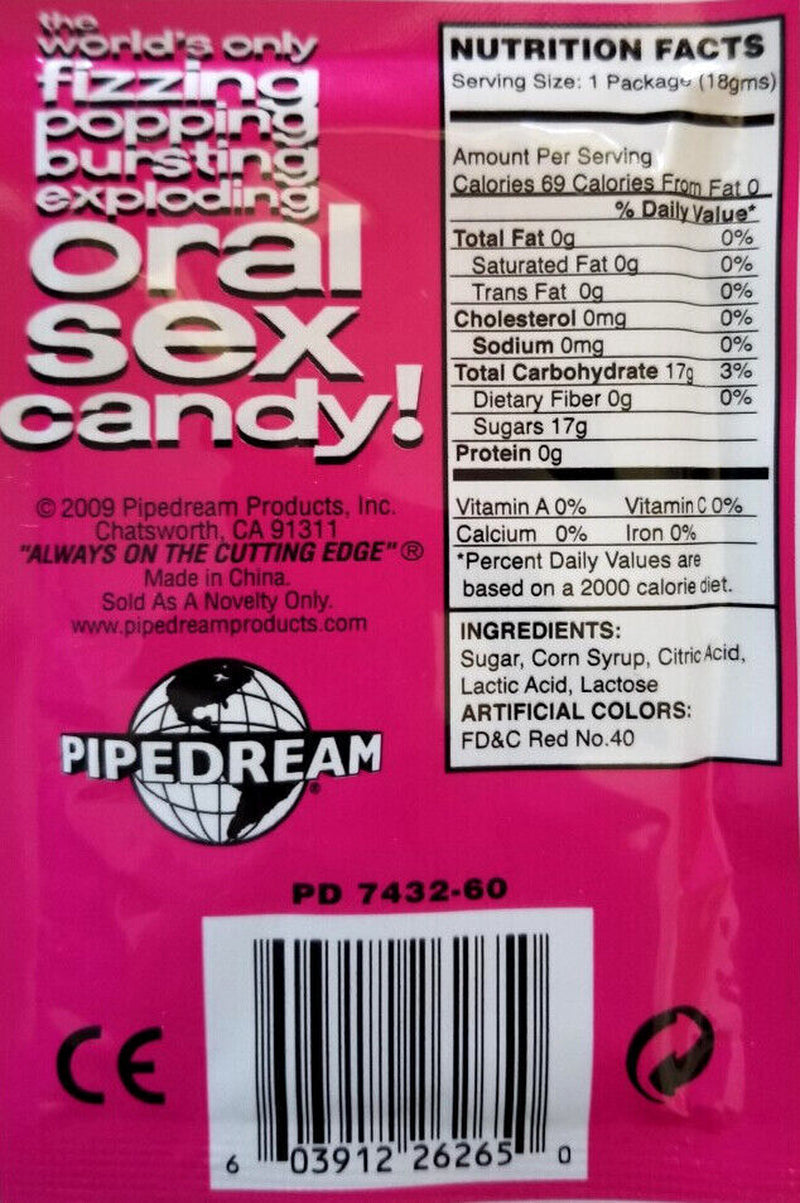 BJ Blast Oral Sex Flavored Pop Rocks Adult Foreplay Fun Candy