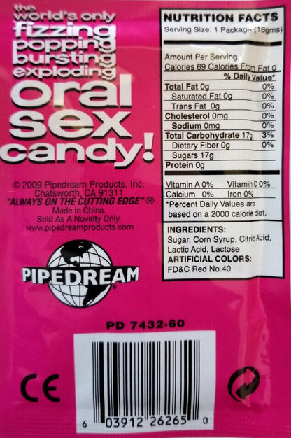 BJ Blast Oral Sex Flavored Pop Rocks Adult Foreplay Fun Candy