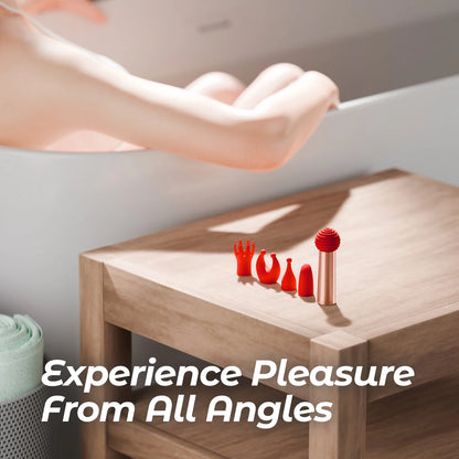 Bullet  for Women, Sex Toys with 10 Vibration Settings & 5 Different Sleeves,Waterproof Adult Toys s,Sexual Pleasure Tools for Women Couples Sex Toys