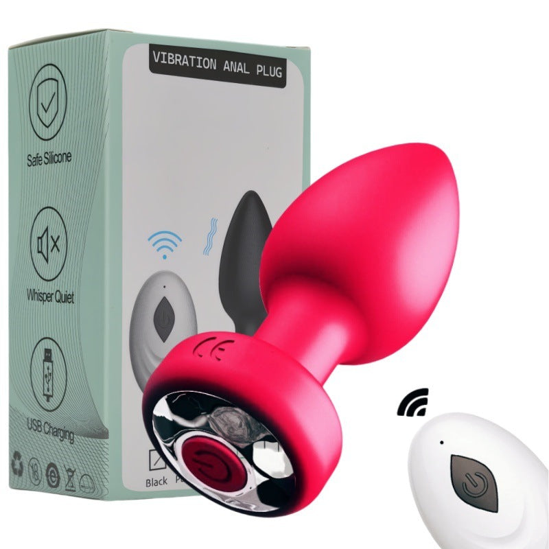 Wireless remote control vibration anal plug