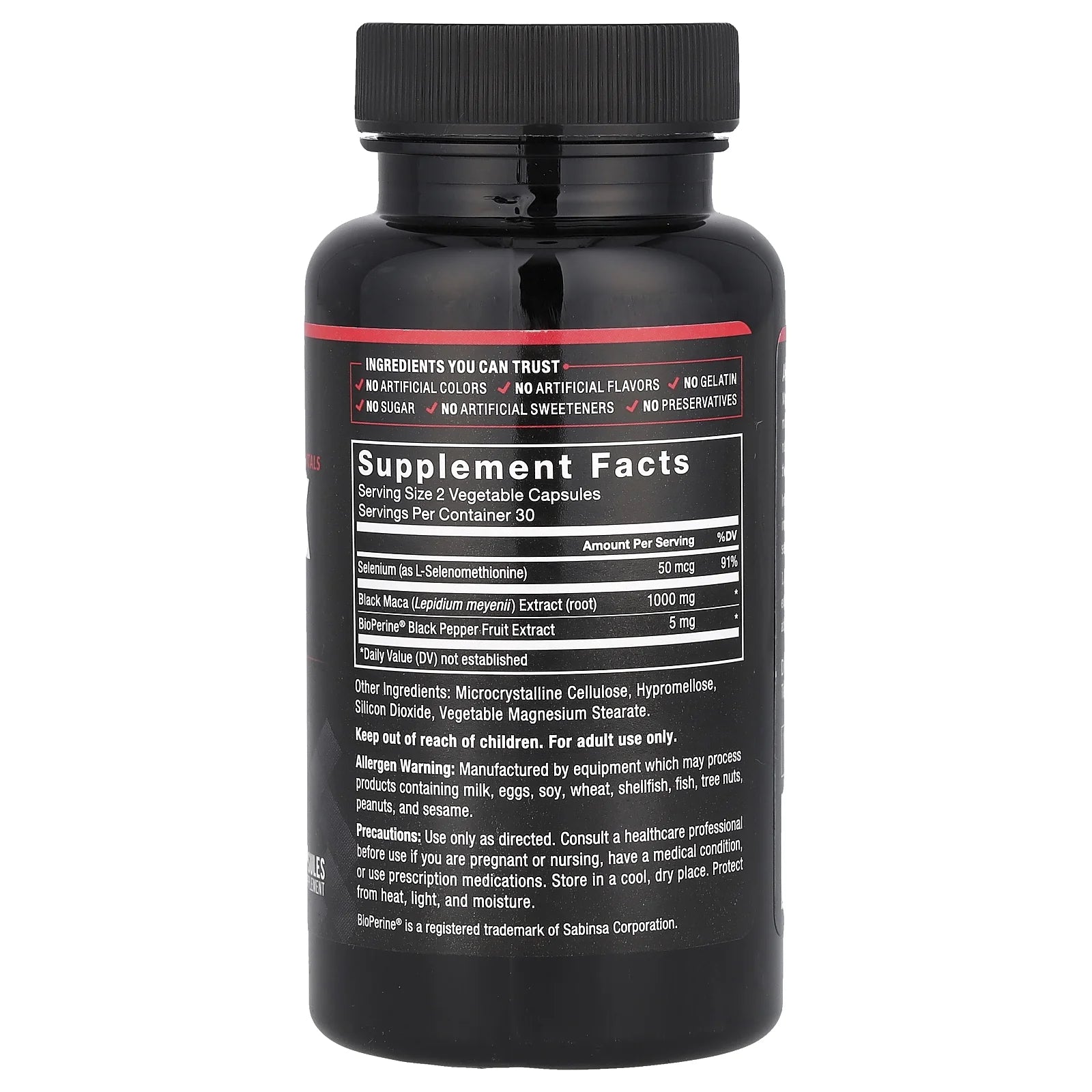 Black Maca Root Vitality Supplement for Men and Women with Superior Absorption, for Hormonal Balance, Energy, and Drive, Works Fast, Natural Maca Negra Extract, 1000Mg, 60 Capsules by